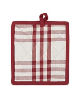 Design Imports Home Sweet Farmhouse Kitchen Collection, Potholder/Oven Mitt/Dishtowel Set, Barn Red, 4 Count