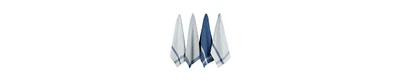 Design Imports Everyday Basic Collection Woven Dishtowel Set, 20x28", Nautical Blue, 8 Piece