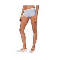 Edikted Women's Mariana Pointelle Micro Shorts