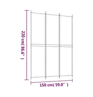 vidaXL 3-Panel Room Divider Anthracite 59.1"x86.6" Fabric