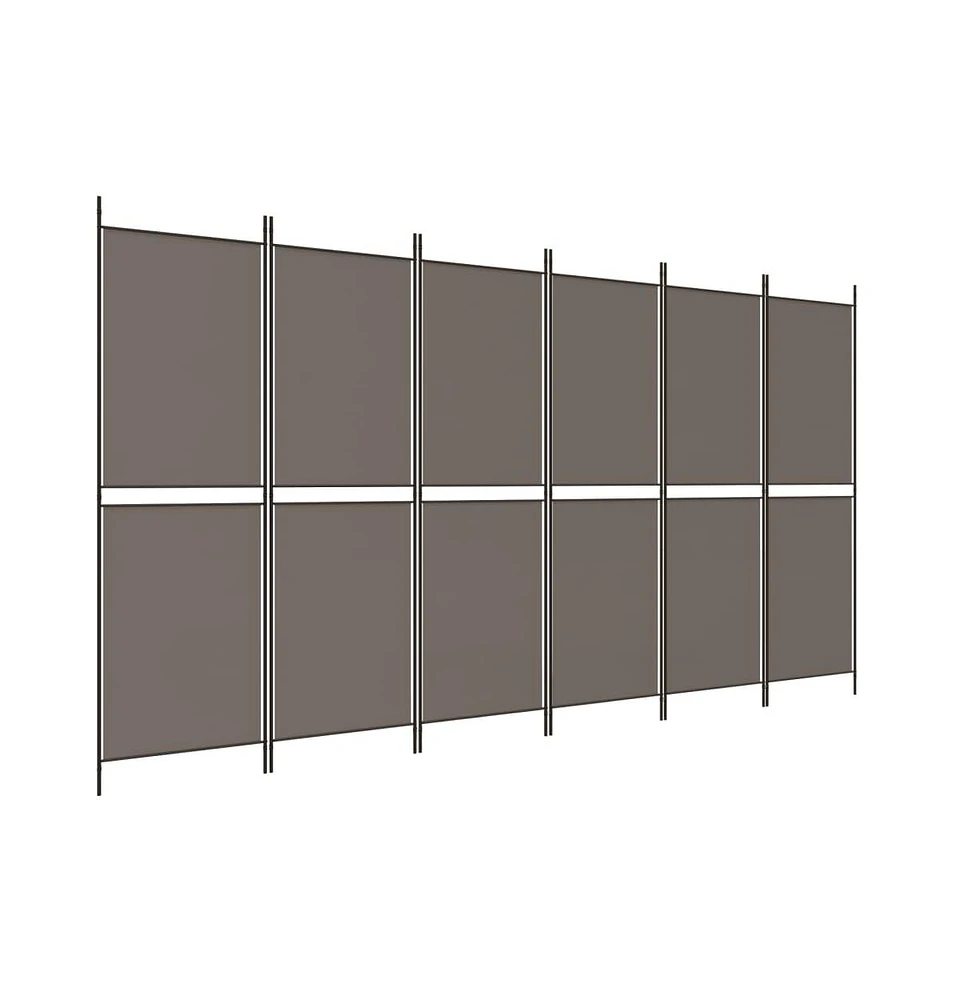 vidaXL 6-Panel Room Divider Anthracite 118.1"x78.7" Fabric