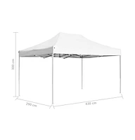 vidaXL Professional Folding Party Tent Aluminum 14.8'x9.8' White