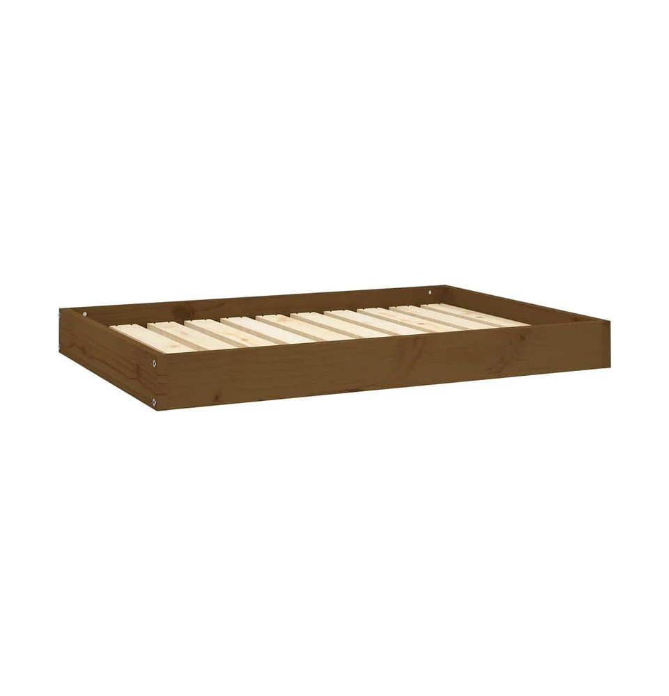 vidaXL Dog Bed Honey Brown 36"x25.2"x3.5" Solid Wood Pine