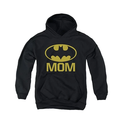 Batman Boys Youth Bat Mom Pull Over Hoodie / Hooded Sweatshirt