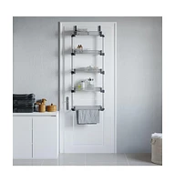 vidaXL Door Organizer with 5 Shelves 20.5"x7.9"x53.1" Aluminum