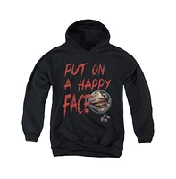 Batman Boys Youth Happy Face Pull Over Hoodie / Hooded Sweatshirt