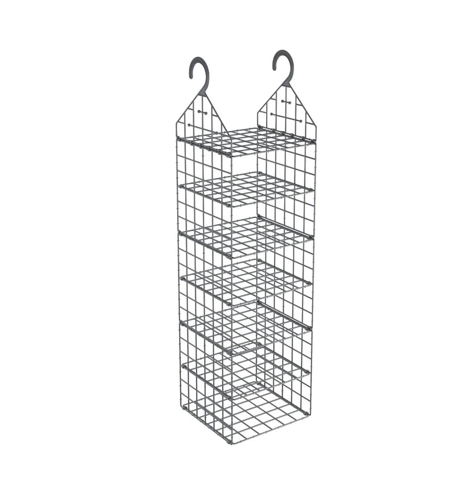 vidaXL Hanging Closet Organizer with 7 Shelves