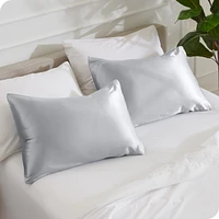 Bare Home Mulberry Silk Pillowcase Set, Zipper Closure, King Size