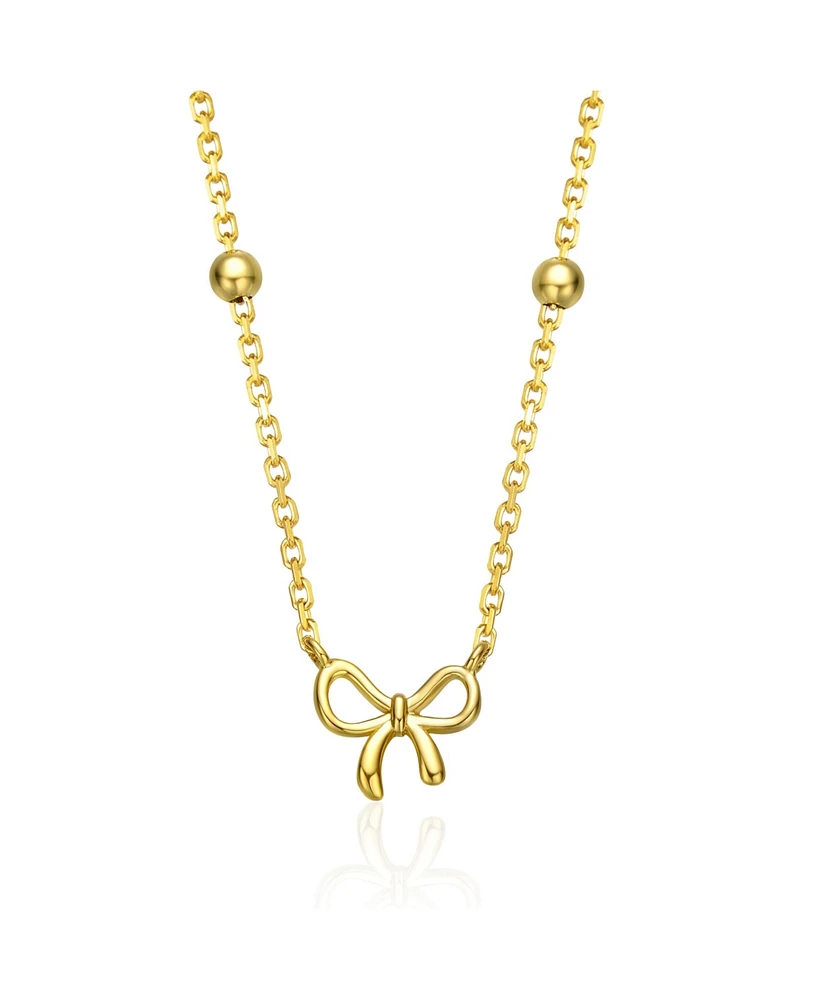 GiGiGirl Kids 14k Yellow Gold Plated Ribbon Necklace