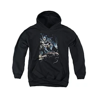 Batman Boys Youth Perched Pull Over Hoodie / Hooded Sweatshirt