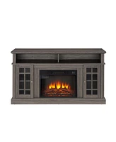 Modern Tv Stand with Fireplace Insert for Up to 65" Tv