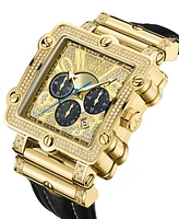 Jbw Men's Phantom Diamond (1 ct.t.w.) 18k Gold Plated Stainless Steel Watch