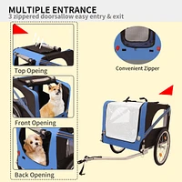Outdoor Heavy Duty Foldable Utility Pet Stroller Dog Carriers Bicycle Trailer