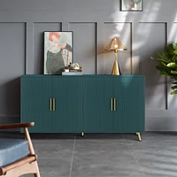 Streamdale Furniture Green Tv Stand with Storage & Adjustable Shelves