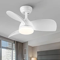 Streamdale Furniture 28 In Integrated Led Ceiling Fan Lighting With White Abs Blade