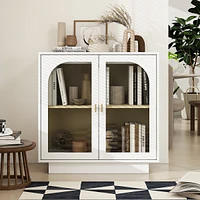 Storage Cabinet With Acrylic Door For Living Room, Dining Room, Study