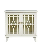 Simplie Fun Storage Cabinet With Shelf, White Sideboard Cabinet For Living Room, Hallway, Dining Room, Entryway