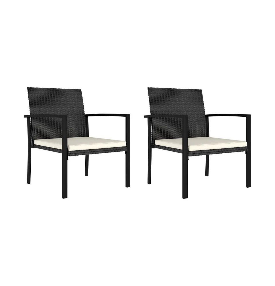 vidaXL Patio Dining Chairs pcs Poly Rattan