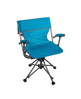 Zenithen Outdoor 360 Degree Portable Lawn Swivel Camping Chair, Teal, 33"