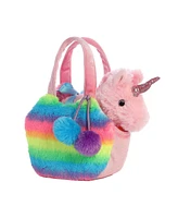 Aurora Small Rainbow Unicorn Fancy Pals Fashionable Plush Toy Multicolor 7"