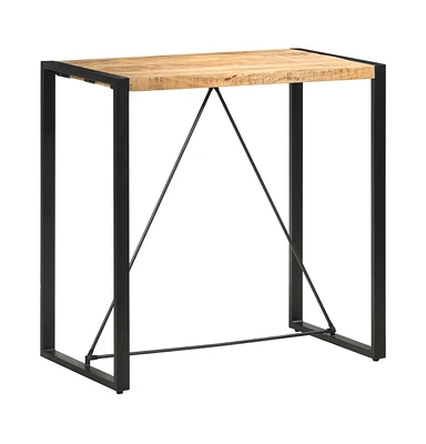 vidaXL Bar Table 43.3"x23.6"x43.3" Solid Mango Wood