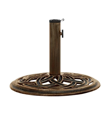 vidaXL Umbrella Base Bronze 17.3"x17.3"x12.2" Cast Iron