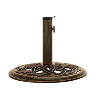 vidaXL Umbrella Base Bronze 17.3"x17.3"x12.2" Cast Iron