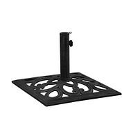 vidaXL Umbrella Base Black 18.5"x18.5"x13" Cast Iron