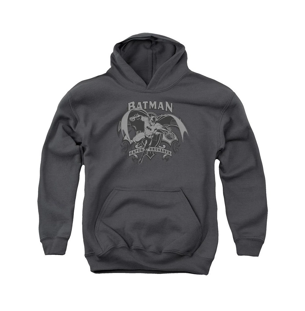 Batman Boys Youth Crusade Pull Over Hoodie / Hooded Sweatshirt