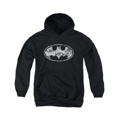 Batman Boys Youth Urban Camo Shield Pull Over Hoodie / Hooded Sweatshirt