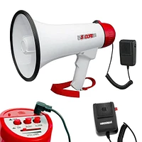 5 Core Megaphone Bullhorn Speaker 40W Bull Horn Battery Power Cheer Megafono 1000 Yard Range Loudspeaker 20 F