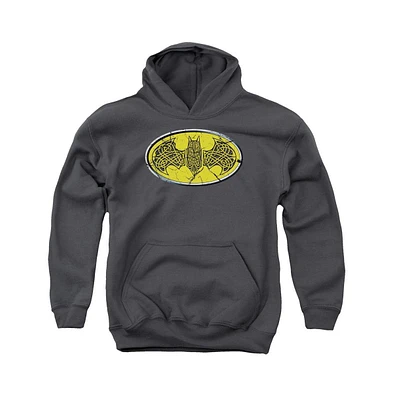 Batman Boys Youth Celtic Shield Pull Over Hoodie / Hooded Sweatshirt