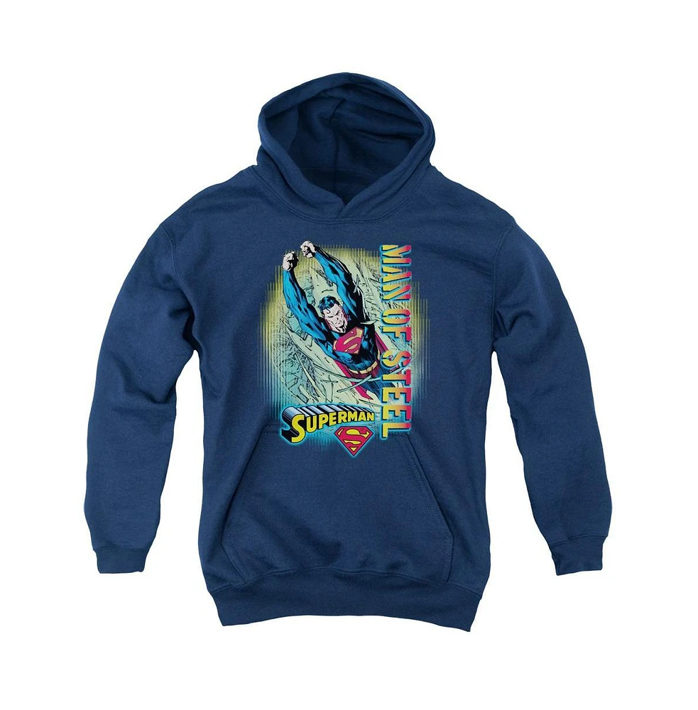 Superman Boys Youth Breakthrough Pull Over Hoodie / Hooded Sweatshirt