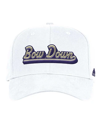 Adidas Men's White Washington Huskies Chant Flex Hat