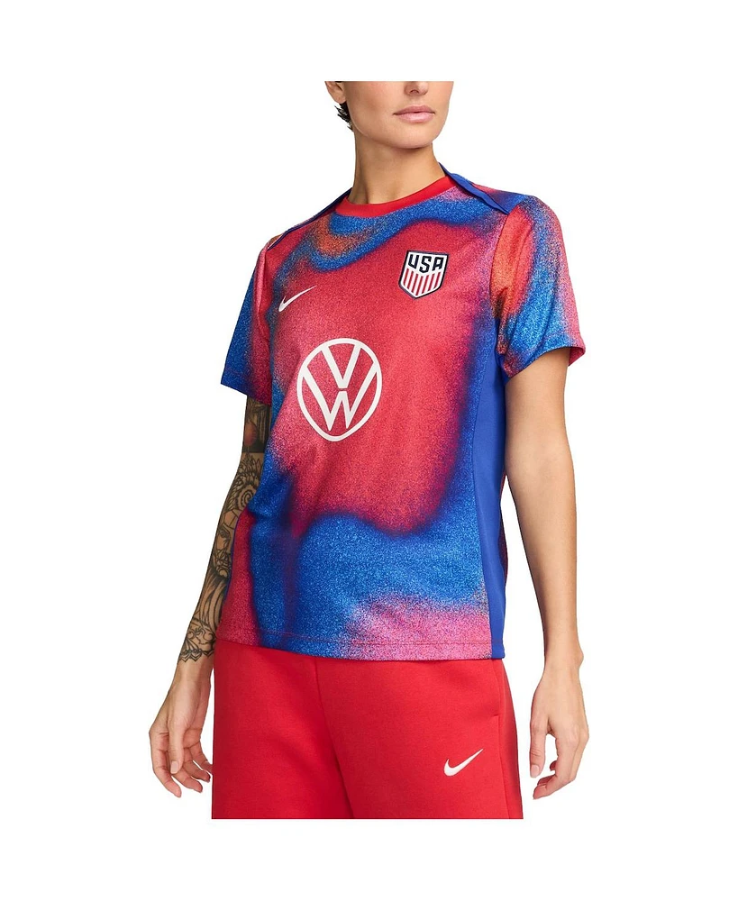 Nike Women's Red Usmnt 2024 Academy Pro Pre-Match Top