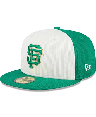 New Era Men's White/Green San Francisco Giants 2024 St. Patrick's Day 59FIFTY Fitted Hat