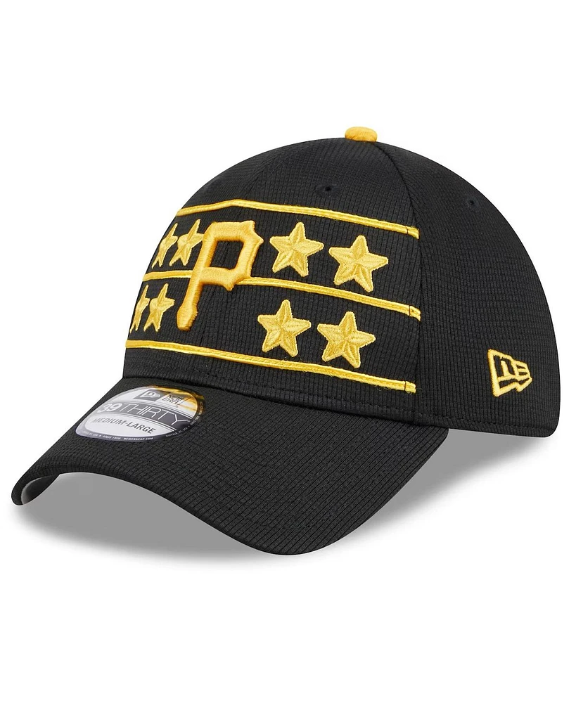 New Era Men's Black Pittsburgh Pirates 2024 Batting Practice 39THIRTY Flex Hat