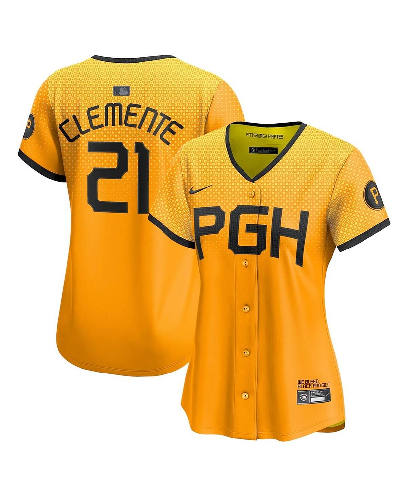 Nike Women's Roberto Clemente Pittsburgh Pirates City Connect Limited Player Jersey