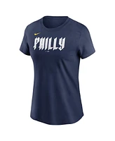 Nike Women's Navy Philadelphia Phillies 2024 City Connect Wordmark T-Shirt