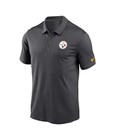 Nike Men's Anthracite Pittsburgh Steelers Franchise Team Logo Performance Polo