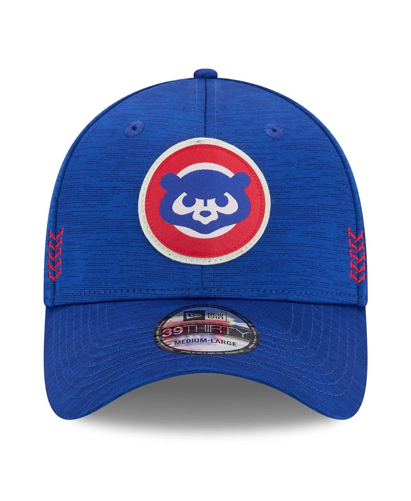 New Era Men's Royal Chicago Cubs 2024 Clubhouse 39THIRTY Flex Fit Hat