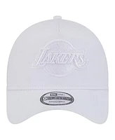 New Era Men's White Los Angeles Lakers A-Frame 9FORTY Adjustable Hat