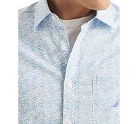 Nautica Men's Classic-Fit Stretch Boat-Print Button-Down Shirt