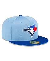 New Era Men's Light Blue Toronto Jays 2024 Batting Practice 59FIFTY Fitted Hat