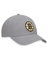 Fanatics Men's Gray Boston Bruins Extra Time Adjustable Hat