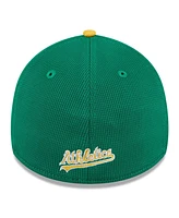 New Era Men's Kelly Green Oakland Athletics 2024 Batting Practice 39THIRTY Flex Hat