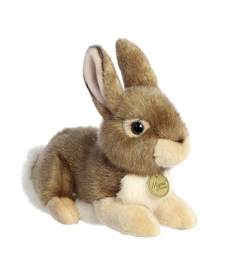 Aurora Medium Eastern Cottontail Rabbit Miyoni Realistic Plush Toy Brown 11"