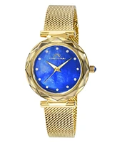 Porsamo Bleu Hazel Stainless Steel Gold Tone & Blue Women's Watch 1272BHAS