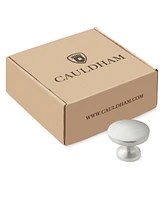 Cauldham Solid 1.13" Satin Nickel Round Kitchen Cabinet Knobs Pulls 10 Pk