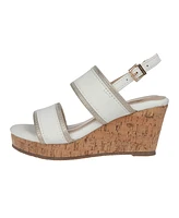 Vince Camuto Big Girl's Casual Wedge with Shimmer Detail Binding Polyurethane Sandals